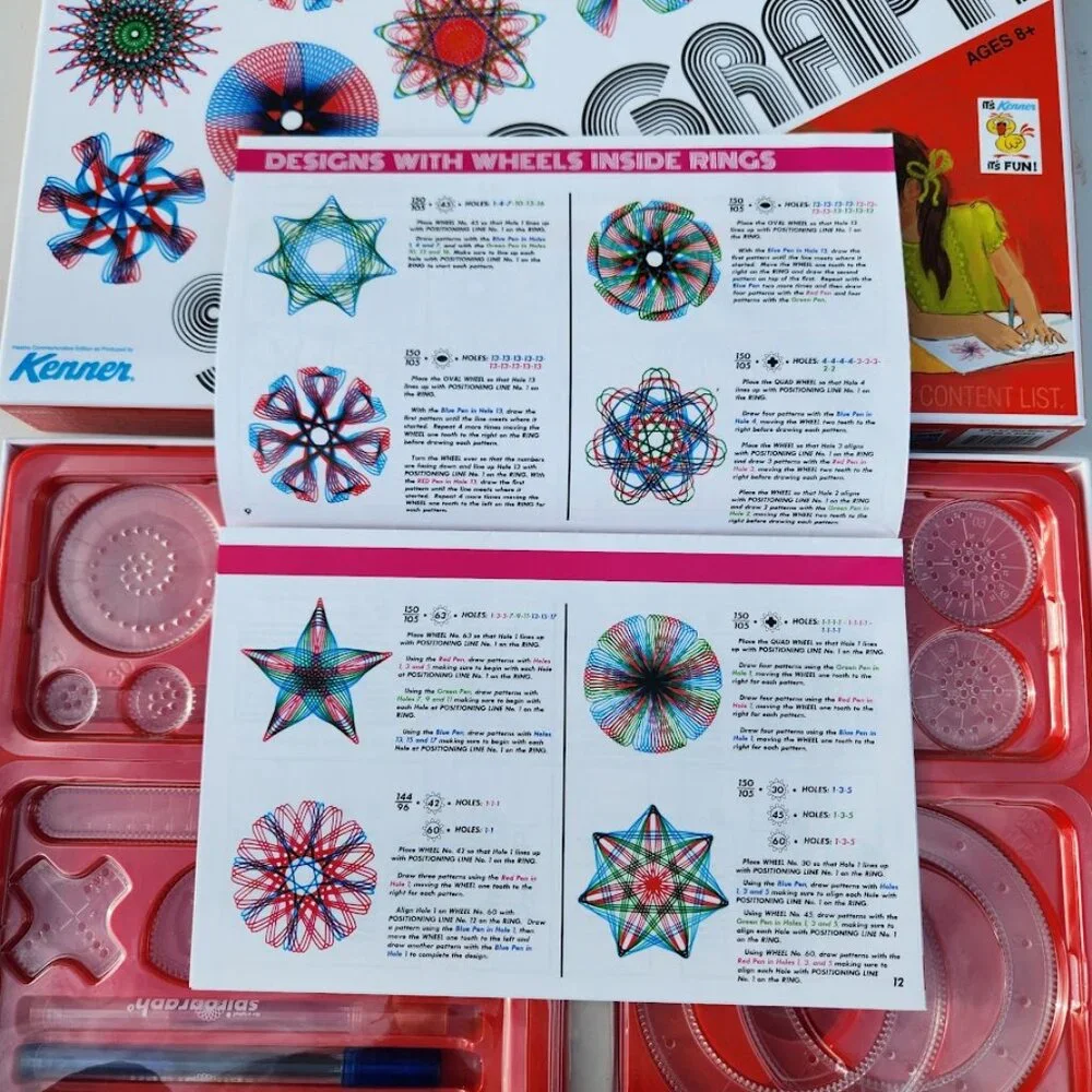Spirograph Retro Toys Crafts Drawing Art Supplies Kit gift Scrapbooking school c